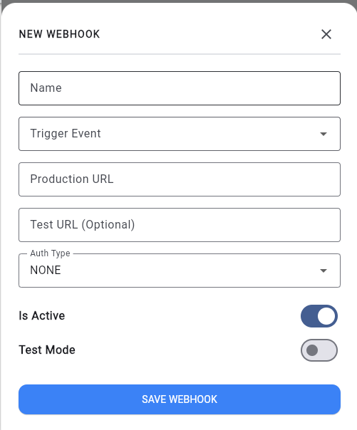 Webhook anlegen Details